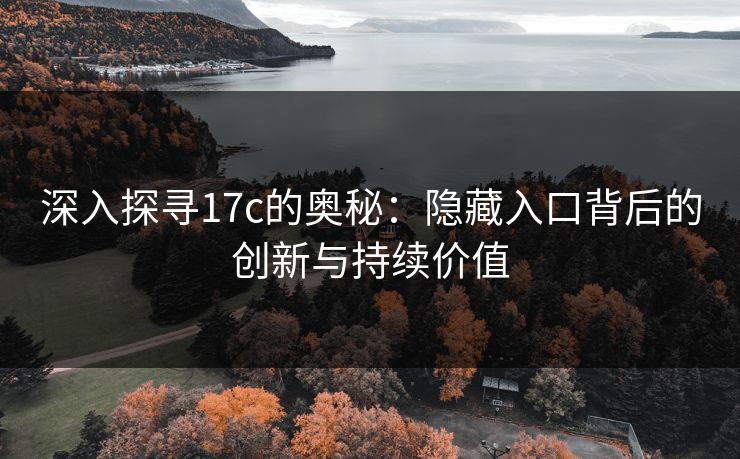 深入探寻17c的奥秘：隐藏入口背后的创新与持续价值