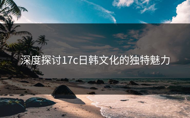 深度探讨17c日韩文化的独特魅力